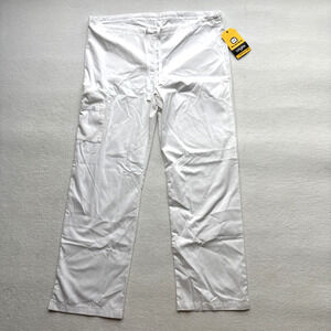 NWT WonderWink Men Women Medium Origins 5036 Sierra Cargo Scrub Pant White